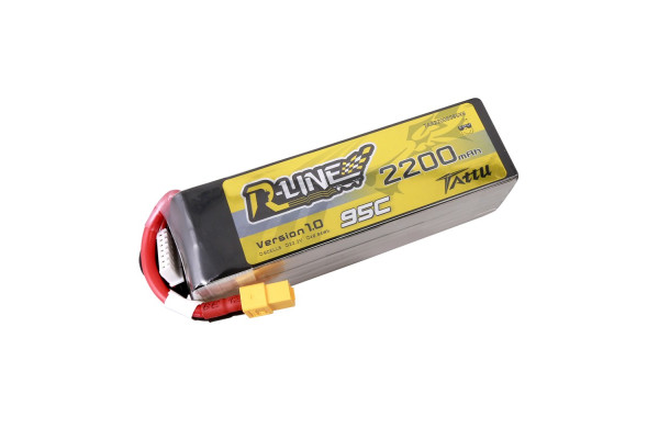 Tattu 5100mah 6S 95C 22.2V R-Line Lipo Battery with AS150 Plug