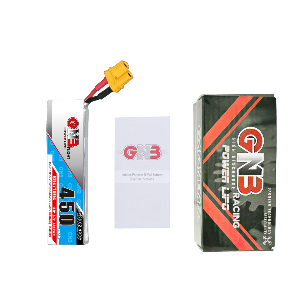 GNB 450MAH 2S 7.6V HV 80C XT30 LiPo Battery Pack - Quad Junkie - View #10