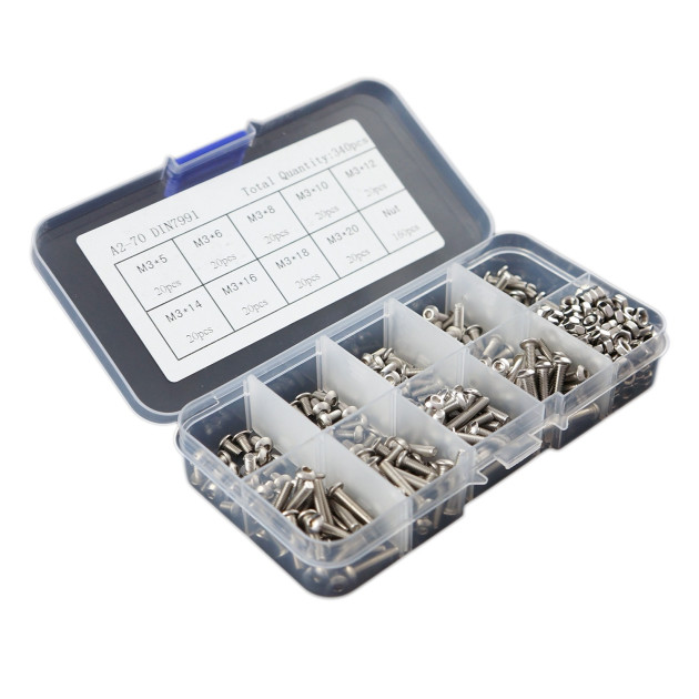 Set of M3 metal hex socket screws