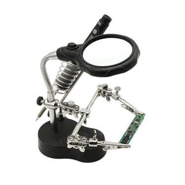 Sequre Third hand with magnifying glass