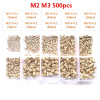 Set of threaded inserts for plastic M2/M3