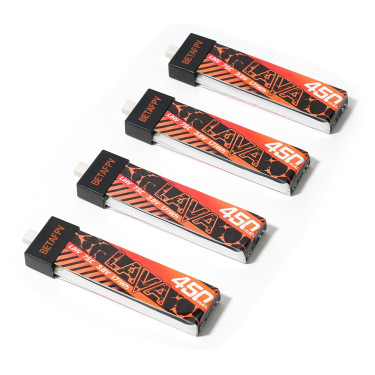 BetaFPV Lava 450mAh 1S 75C HV (4pcs)