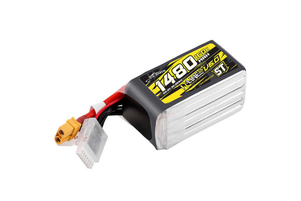 【2個セット】Tattu R-Line1.0 6S 95C 5100mAhリポ Tattu 5100mah 6S 95C 22.2V R-Line Lipo Battery with AS150 Plug