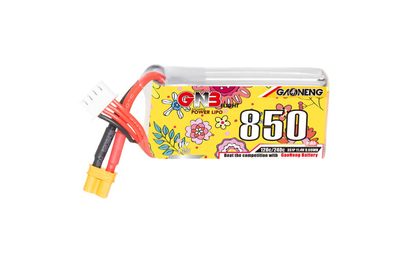 GN3　850mAhバッテリー 6個セット XT30コネクタ GNB 850mAh 3S 120C HV (XT30) | Rotorama