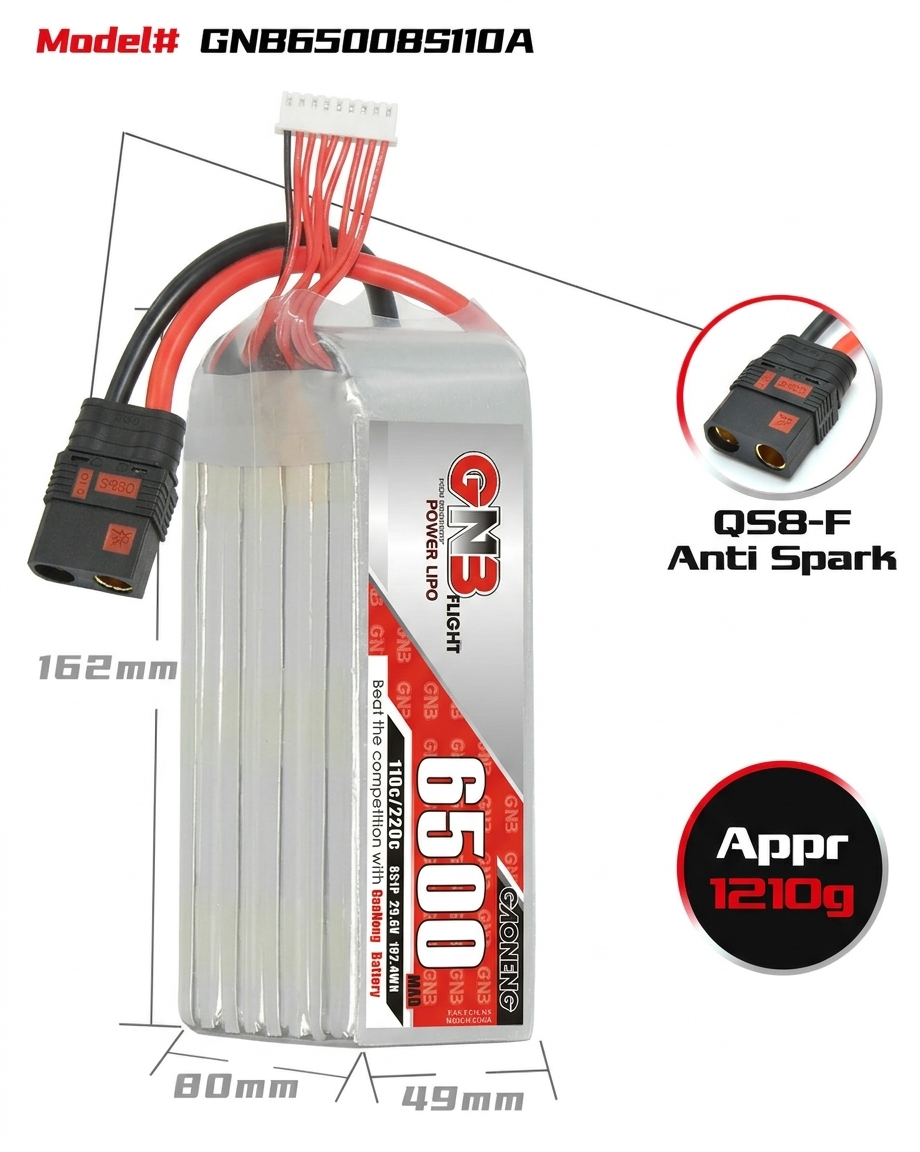 GNB 6500mAh 8S 110C QS8 | Rotorama